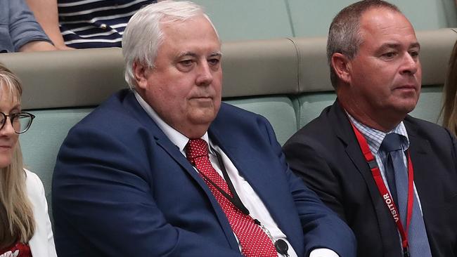 Clive Palmer in the gallery during Question Time. Picture: Kym Smith