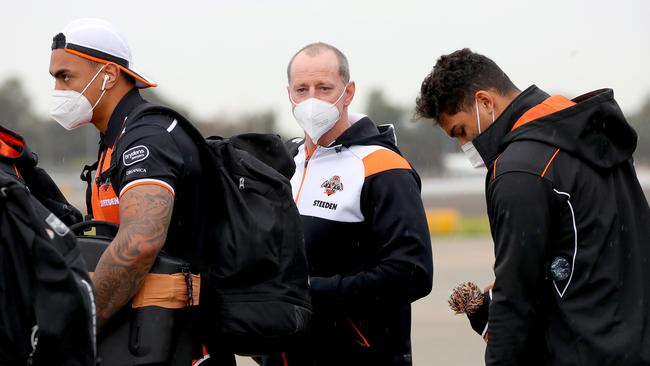 Michael Maguire leaves Sydney with his team on Wednesday.