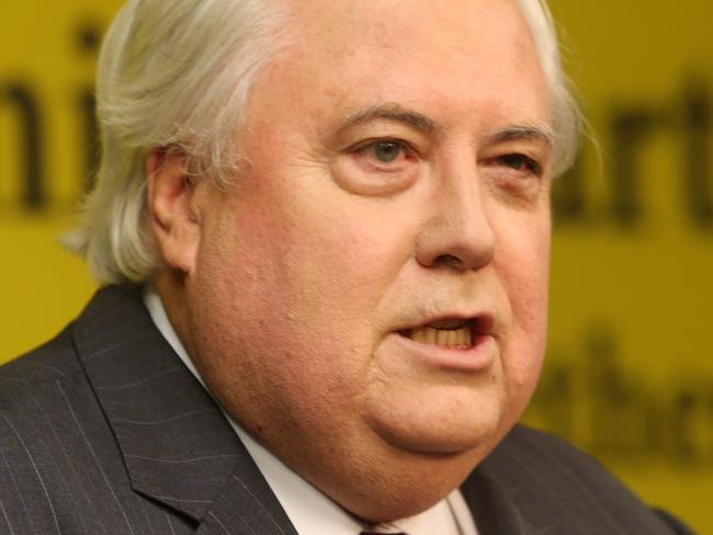 Palmer United Party leader Clive Palmer at the federal campaign launch in Brisbane. Pics Tara Croser.