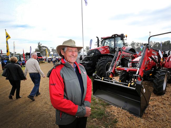 Trevor Shipton of TR & KR Shipton of Quoiba with CASE tractors at Agfest, Carrick. PICTURE CHRIS KIDD