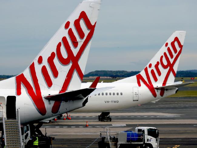 SYDNEY, AUSTRALIA - NewsWire Photos - SEPTEMBER 09, 2022: General generic editorial stock image of Virgin airplane at Sydney Domestic Airport. Picture: NCA NewsWire / Nicholas Eagar