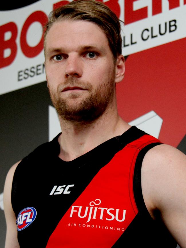 Jake Stringer in his new colours. Picture: essendonfc.com.au