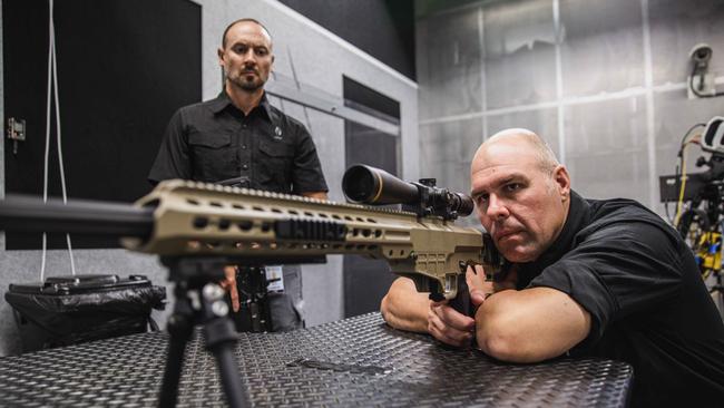 Weapons design specialists Richard Basladynski, right, and Jason Jonker have joined NIOA as the firearms, weapons and munitions company’s staff numbers have more than doubled in less than two years. Picture: Supplied