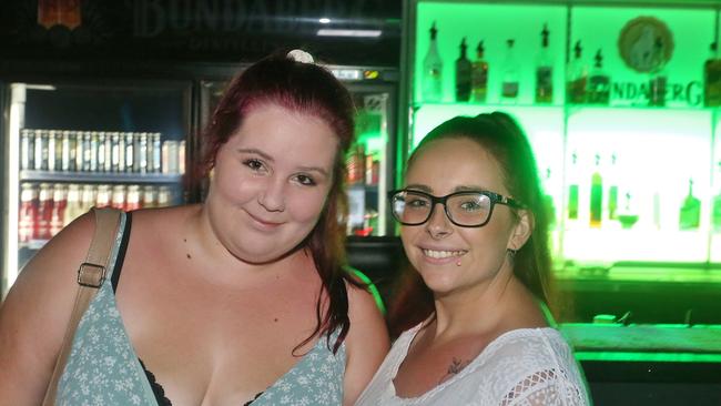 L-R Kirsten Duane and Hannah Davitt at Zodiac Nightclub.Photo Liam Fahey / Morning Bulletin