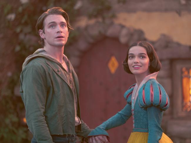 Rachel Zegler as Snow White and Andrew Burnap in Disney’s upcoming Snow White. Picture: Disney Enterprises, Inc