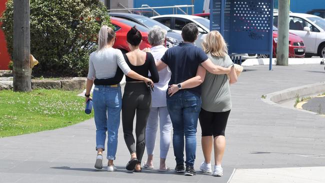 Libby Ruge's family visit the scene of the horrific crash that claimed the 19-year-old’s life. Picture: NCA NewsWire / Simon Bullard