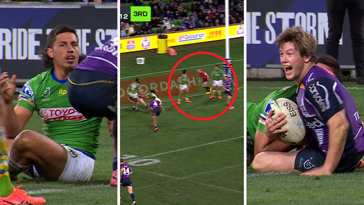 A fake whistle from the crowd tricked Raiders players as Harry Grant scored.