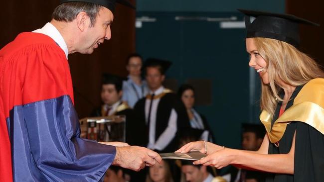 Jacqueline receiving her degree in Psychology. Picture: Supplied