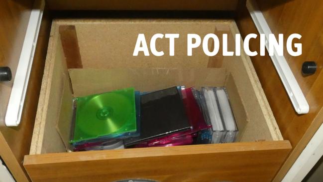 DVDs seized from Michael Stanley Cooper's home. Picture: ACT Policing