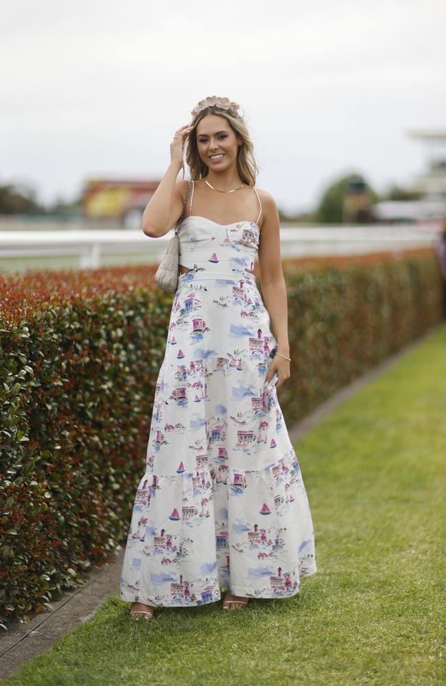 Mia Fevola at Caulfield for the final day of spring racing.