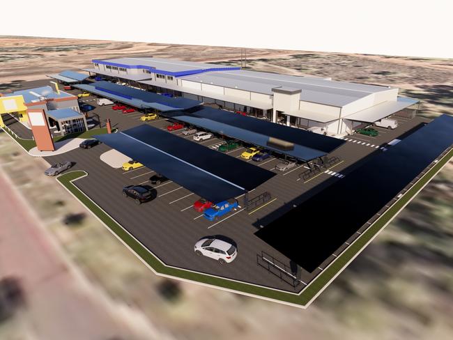 An artist’s impression of the proposed Dan Murphy's in the Darwin airport precinct. Picture: SUPPLIED