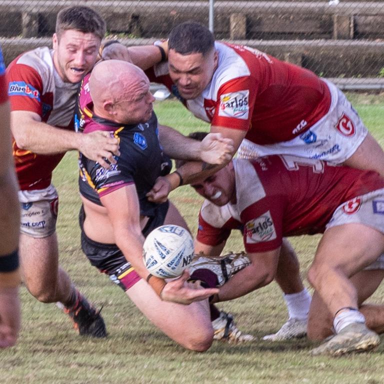 Martin Kennedy in action for the Hills Bulls. Picture: Christian Anstey