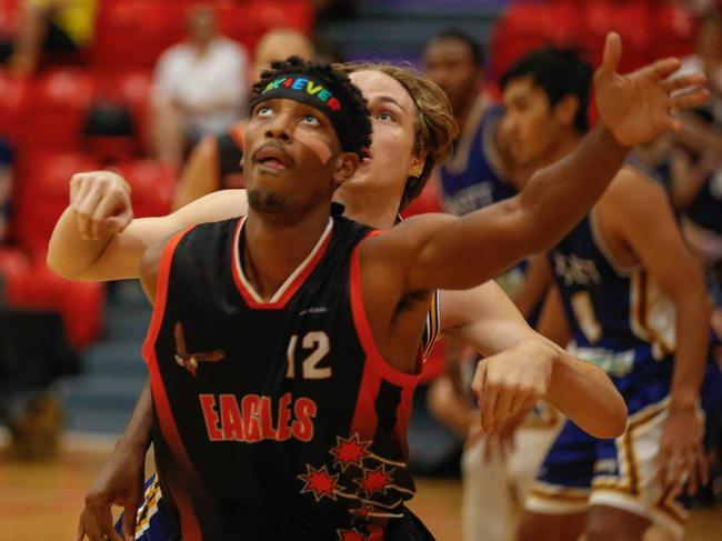 Darwin Basketball Men's Championship Round 16: Ansett v Eagles ,  Eagles'  Joseph Jackson (12) Picture GLENN CAMPBELL