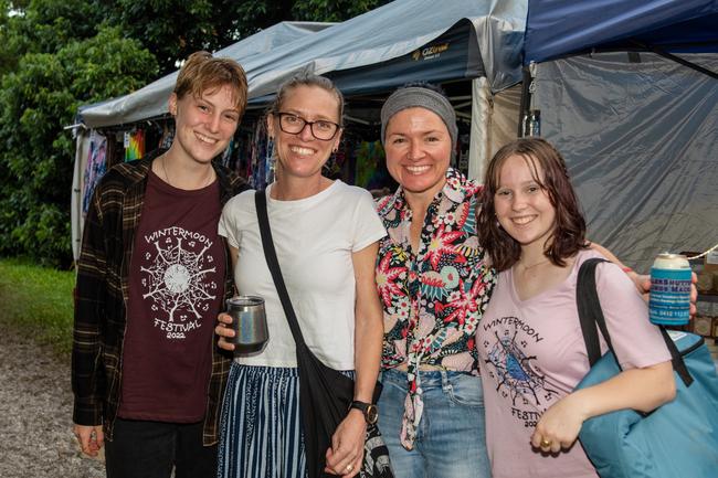 Kaede Smyth, Christine Smyth from North Mackay, Grace Crawford from Adelaide and Tayla Clark from North Mackay at Wintermoon Festival at Mount Charlton.Picture: Michaela Harlow