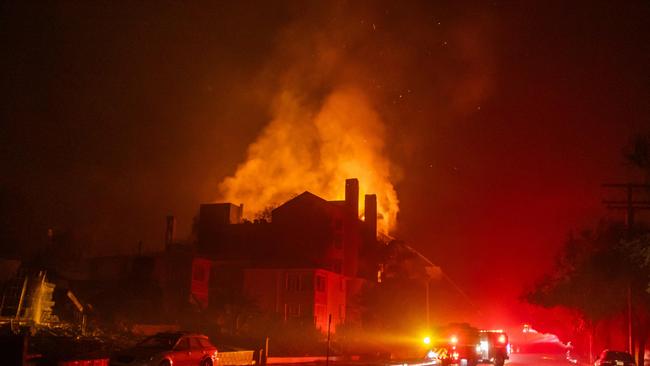 Homes in the Pacific Palisades have been destroyed by the destructive and ferocious fires. Picture: Apu Gomes / Getty Images North America / Getty Images via AFP