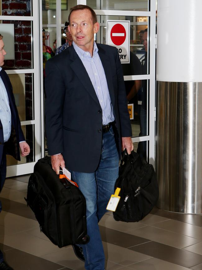 Tony Abbott at Mackay Airport. Picture: Mark Calleja