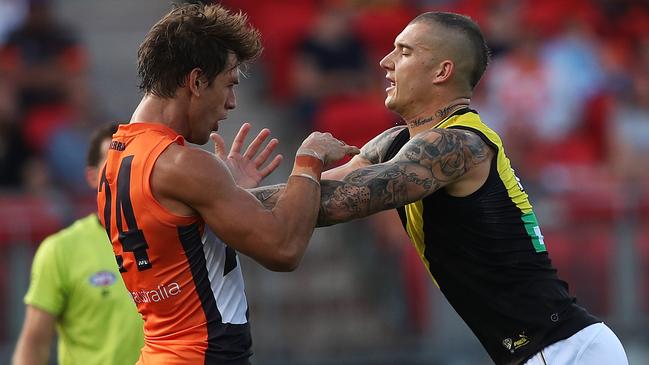 Will De Boer go to Dustin Martin? Picture: Phil Hillyard