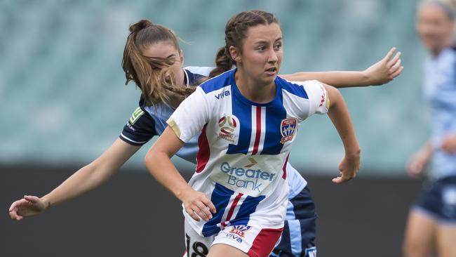 Wheeler started her A-League career with the Newcastle Jets. (AAP Image/Craig Golding)