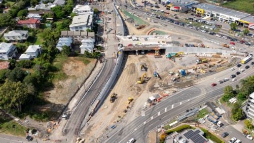 Aerial view of the works. Image: Georgiou Group