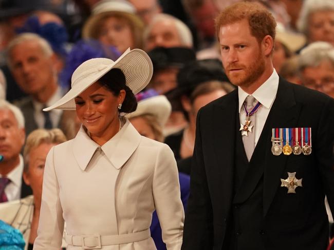 Meghan and Harry will return to the UK for the first time since the Queen’s Platinum Jubilee in June. Picture: Getty Images