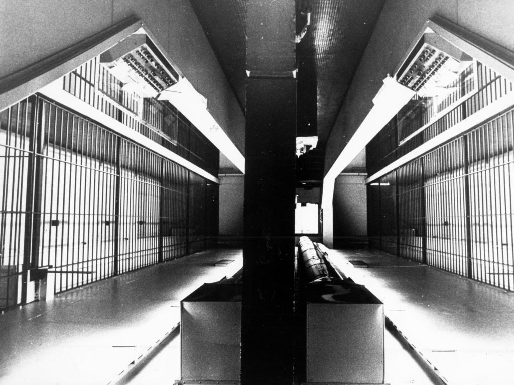 Two blocks of cells controlled by electonic panels at Katingal in Long Bay Jail in Sydney,