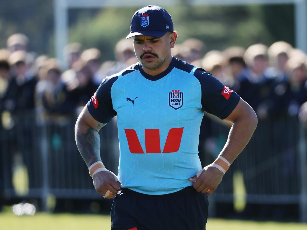 Latrell Mitchell was one of the Blues’ most electric players in 2021, his last Origin campaign. Picture: Rohan Kelly