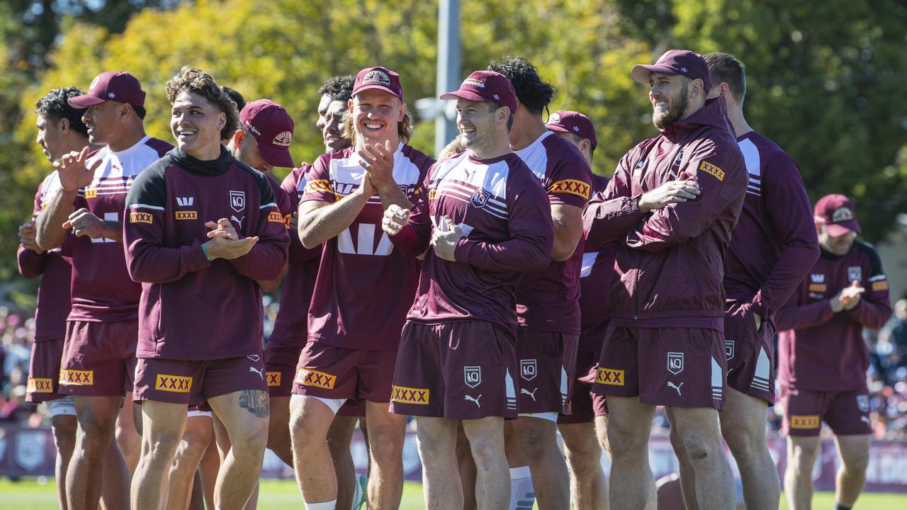 Queensland Maroons players on fan day at Toowoomba Sports Ground, Tuesday, June 18, 2024. Picture: Kevin Farmer