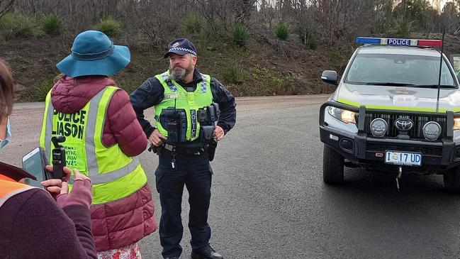 Protesters at venture Minerals' Riley iron ore project