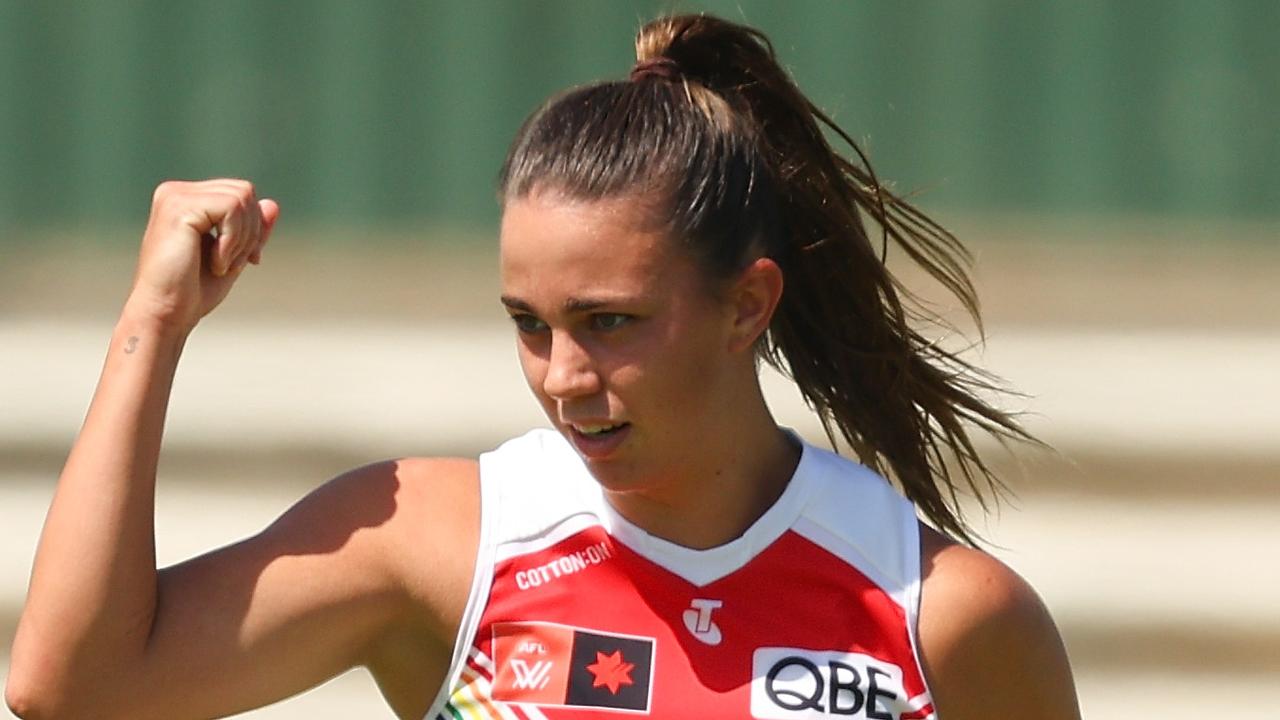 Molloy finished with two goals to lead her side into the top eight for the first time. Picture: James Worsfold/AFL Photos/Getty Images