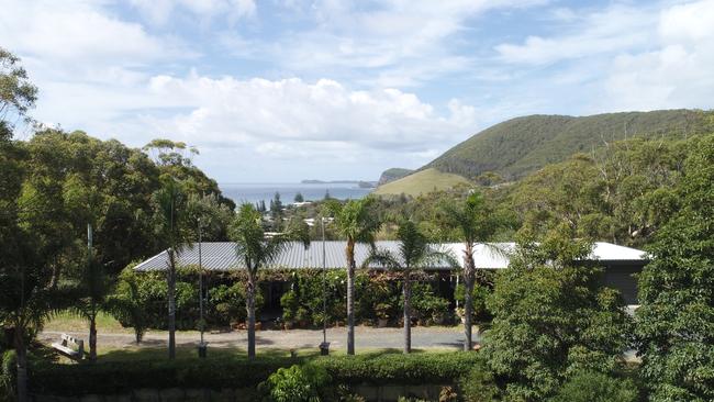 Views down to the beach from outside the property.