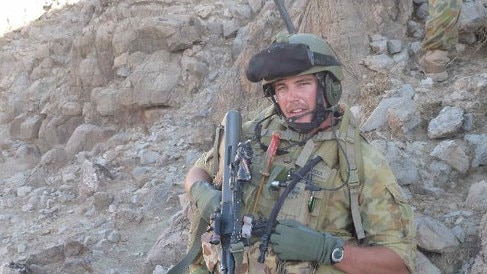 Troy Methorst in action in Afghanistan.