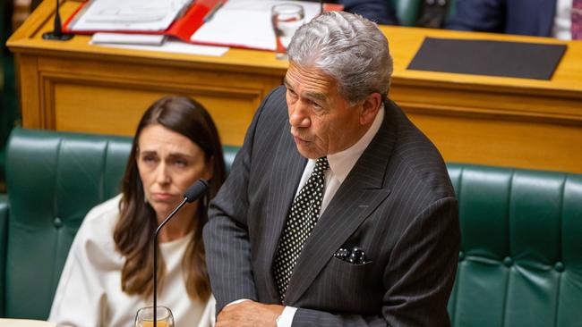 Winston Peters with Jacinda Ardern in parliament last week. Picture: AAP