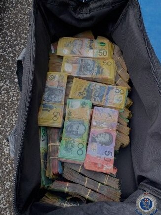 The cash was seized at Toongabbie. Picture: NSW Police