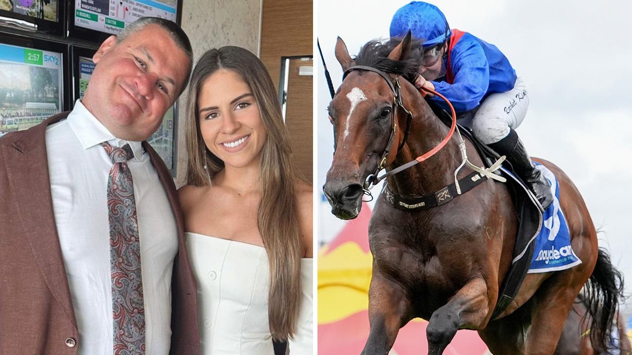 The late Paul Griffin (left), pictured with his daughter Dana, was a part-owner of Saturday's Zipping Classic winner Arapaho. Pictures: Supplied, Racing Photos