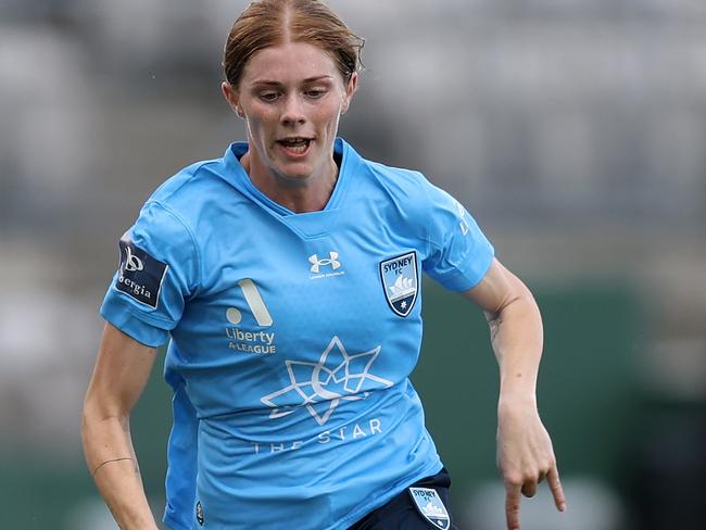 SYDNEY, AUSTRALIA - JANUARY 08: Cortnee Vine of Sydney FC during the round six A-League Women's match between Sydney FC and Perth Glory at Netstrata Jubilee Stadium, on January 08, 2022, in Sydney, Australia. (Photo by Scott Gardiner/Getty Images)