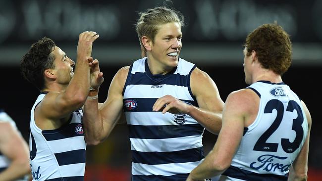 Rhys Stanley would add much-needed stability to Geelong’s ruck department against Port Adelaide. Picture: Matt Roberts/AFL Photos/via Getty Images