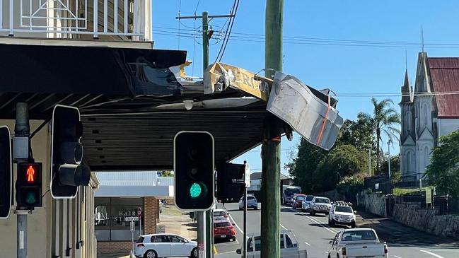 Along with the internal renovations, The Korner is seeking permission to repair an awning on the heritage building damaged by a truck in June 2024.