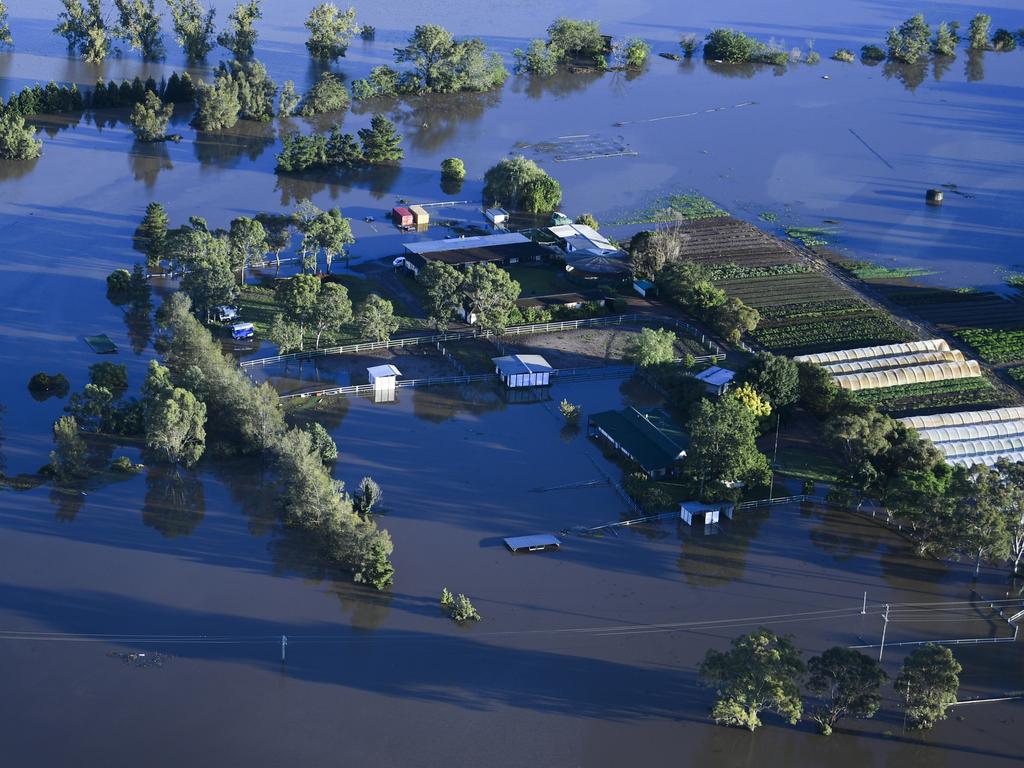 The rising waters of the Nepean river have devastated Windsor. Picture: Lukas Coch/Pool/AAP