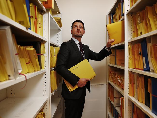 Detective Senior Constable Brent Bell is part of the 16-officer team at the MPR. Picture: Sam Ruttyn