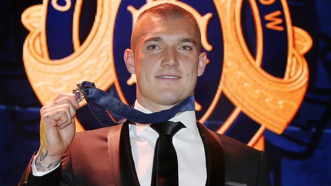 2017 AFL Brownlow Medal Count at Crown Palladium. Richmonds Dustin Martin with the Brownlow medal. Pic: Michael Klein