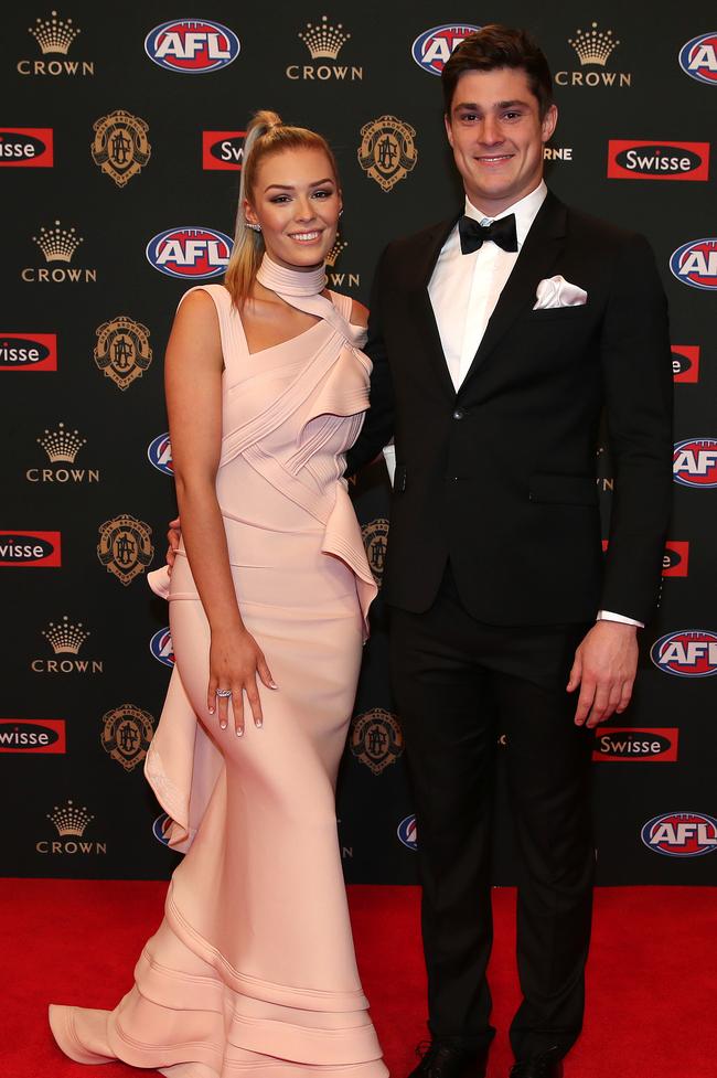 St Kilda’s Jack Steele and Taylah Wilcox. Picture: Michael Klein