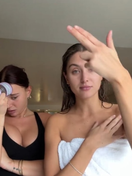 Two Australian influencers have shared their horror ordeal at a US Airbnb. Picture: Tik Tok