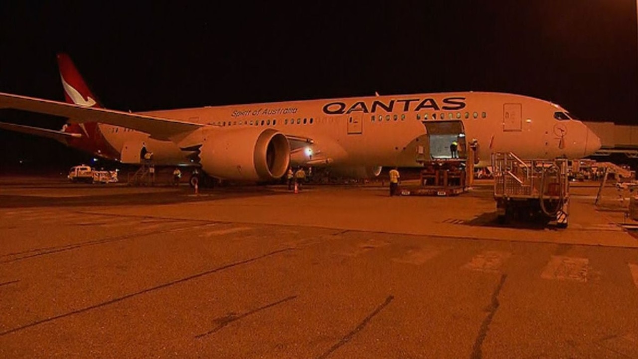 The Qantas QF1 flight from Sydney to London stops in Darwin before going direct to Heathrow. Picture: 9 News