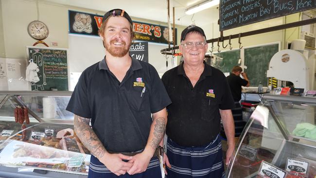 Aiden and Simon Giddings from Wagner's Butchery in Mildura. Picture: Michael DiFabrizio