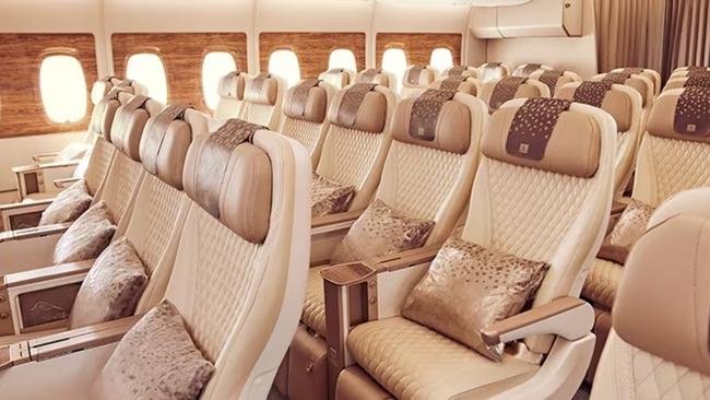 Economy class on Emirates. Picture: Emirates