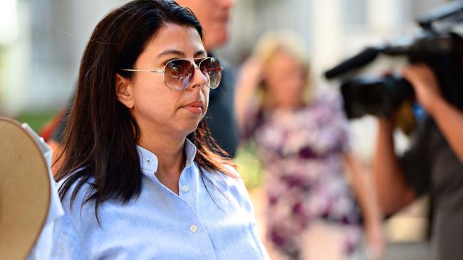 Xana Kamitsis leaves the Northern Territory Supreme Court during her trial.