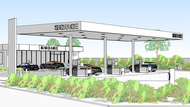 Proposal plans for a new Bruce Highway service station built on the corner of Nebo Road and Lagoon Street in West Mackay. Photo: Contributed