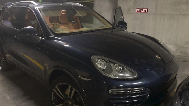 The stolen Porsche allegedly discovered by police.