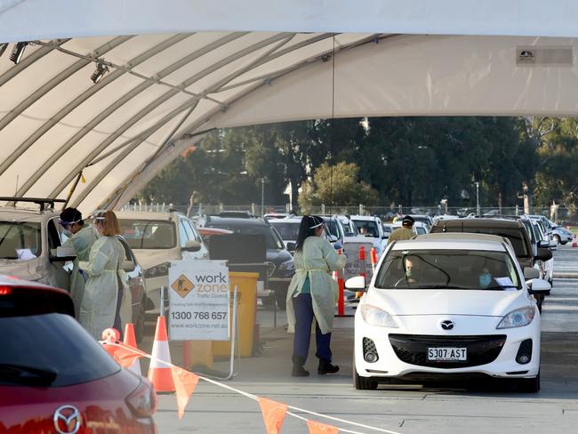 Victoria Park testing clinic on Wednesday. Photo by Kelly Barnes/Getty Images.