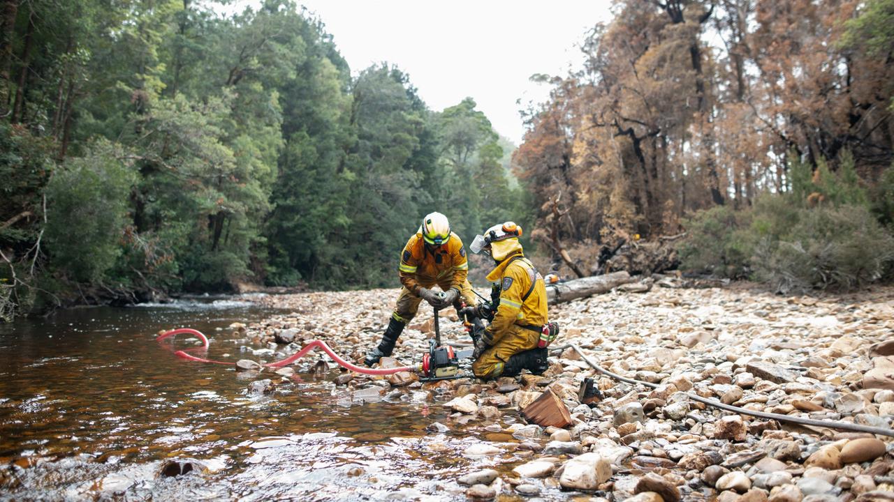 Remote area team at Yellowband Plains Fire, taken February 21, 2025. Picture: Warren Frey TFS